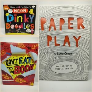 Children's Book Set, Doodle Draw Stickers Paper Crafts Creative DIY Fun Age 6-12